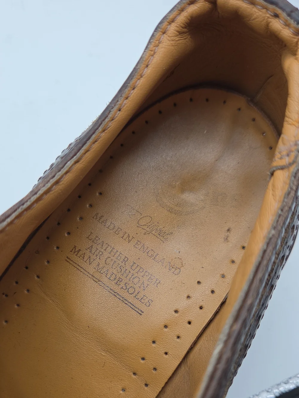 Dr. Martens Made in England 3989 Brogue Oxford Brown Wingtip Shoes Men's 12